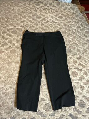 White House Black Market Black Wide-Leg Ponte Pants